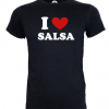 T-shirt I love Salsa -classique-homme-I-love-salsa-bleu-nuit-Los-Yumas-De-Cuba