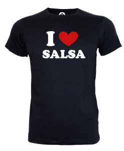T-shirt I love Salsa -classique-homme-I-love-salsa-bleu-nuit-Los-Yumas-De-Cuba