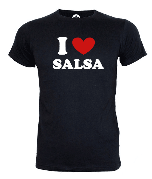 T-shirt I love Salsa -classique-homme-I-love-salsa-bleu-nuit-Los-Yumas-De-Cuba