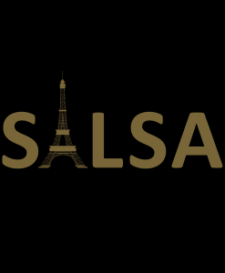 Salsa tour eiffel doré Los Yumas De Cuba fond noir