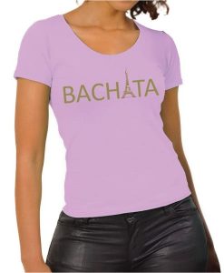 T-shirt-femme-col-rond-parme-bachata-tour-eiffel-dore-mannequin