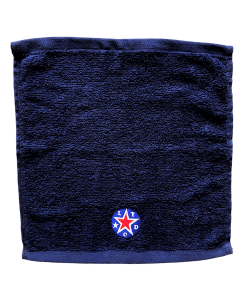 Serviette -pour-danseurs-et-danseuses-bleue Los Yumas De Cuba - logo -Bleu-Blanc-Rouge