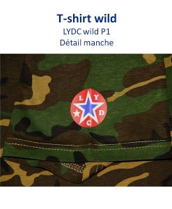 T-shirt-wild-camouflage-detail-manche-logo-lydc-rouge