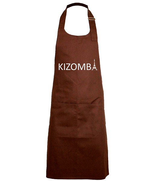 Tablier de cuisine Kizomba Tour Eiffel marron chocolat Los-Yumas-De-Cuba-LYDC