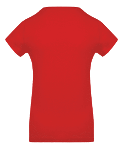 Tee-shirt femme coton BIO col rond rouge-Dos