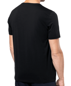 Tee-shirt premium homme coton BIO col rond noir-mannequin-Dos