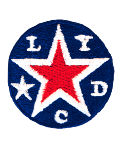 Logo broderie LYDC bleu blanc rouge
