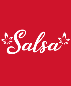 Salsa fleurs Los Yumas De Cuba rouge et blanc