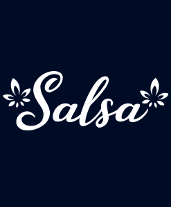 Salsa fleurs Los Yumas De Cuba bleu nuit navy