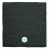 Serviette SBK danse carré gris anthracite Logo broderie LYDC bleu ciel rose bonbon clair 30x30