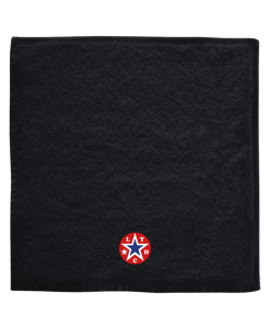 Serviette de danse carré noire Logo broderie LYDC rouge blanc bleu 30x30