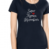 T-shirt super maman kizombera coeur rouge Los Yumas De Cuba kizomba mannequin col rond bleu nuit marine